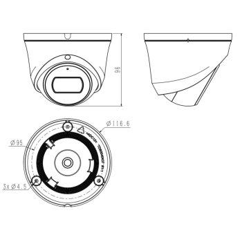 KAMERA IP TC-C35XS 3ERA-28 Color Maker - 5 Mpx 2.8 mm TIANDY